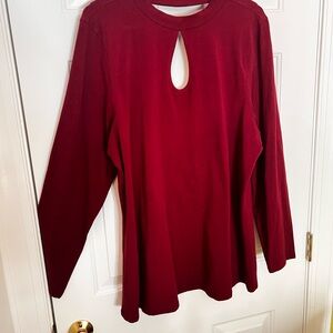 Elegant Red Women's Top with eyelets & open back